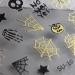JMEOWIO 9 Sheets Halloween Nail Art Stickers Decals Self-Adhesive Pumpkin Spider Web Ghost Skull Witchy Bat Spook Black Gold Nail Supplies Nail Art Design Decoration Accessories - Buy Online on GoSupps.com