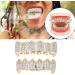 Brass Teeth Set - Hip Hop Prop Accessories for Halloween | Unique Party Gift - Buy Online on GoSupps.com