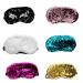 GSHLLO 6 Pcs Glitter Mermaid Sequins Sleep Sleeping Eye Mask Elastic Eye Cover Shade Blindfold Women Teens Girls