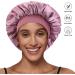 Satin Silk Purple Hat Hut Bonnet - Adjustable Double Layer Sleep Cap for Curly Hair Women - Pattern Design - One Size - Buy Online on GoSupps.com