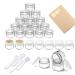 24 pieces of jacks pamiyo empty can clear crucible cream can empty transparent crucible tap with screw cap trip potty jar set for lotion cream mini candles cosmetics (20ml transparent)