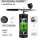 Portable Rechargeable Airbrush Kit with Compressor and 0.3mm Gun - Ideal for Painting, Tattoo, Nail Art, Model Coloring, Makeup, Cake - Black - Buy Online on GoSupps.com