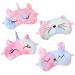 Firtink 4 piece of sleep mask children girls sleep mask funny sleep masks unicorn sleep masks set for children boys girls for sleeping lunch break travel pajama party