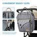 Lekebaby Gray Diaper Backpack - Multifunctional Baby Bag with Diaper Pad & Stroller Belts | Large Capacity Travel Bag for Parents - Buy Online on GoSupps.com