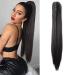 Sego ponytail ponytail braid extension hair stretch hair extension hair piece human hair voluminous smooth-black 53 cm smooth-black