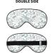 Dragonfly Flower Print Eye Mask - Block Out Light for Air Travel & Night Sleep (7.9x4 in - Buy Online on GoSupps.com