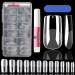 MAGIC ARMOR Square Gel Nail Tips 120pcs Half Matte Medium Clear Square Fake Nails for Full Cover Acrylic Square Soft Gel Nail Tips French False Nails DIY Nail Art 12 Sizes