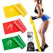 Ching fitness straps 3-Set 1.8m gymnastics band with 3 resistance levels fitness band with a carrying bag and exercise instructions ideal for yoga pilates strength training and physiotherapy yellow red green