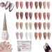 Rolita Gel Polish 2024 New 16 Colors Nude Gel Polish Rolita Nail Polish Glitter Crystal Gel Nail Polish Jelly-Colored Nail Polish Cat Eye Gel Nail Polish Quick Dry Nail Polish (0.06 Fl Oz MIX*16) 0.06 Fl Oz Mix*16