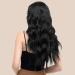 Fine Long Corrugated Black Wig for Women | Medium Part Curly Wavy Synthetic Hair Wig - 60 cm for Daily & Party Use - Buy Online on GoSupps.com