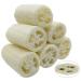 6 pieces Luffa sponge natural 10cm Luffa cucumber remove Dead Skin for personal hygiene bath and shower cuisine low winged sponge peeling natural sponge (compressed)