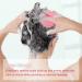LONOIIEN Scalp Massager - Soft Silicone Curly Hair Brush for Shower | Lightweight Portable Scrubber for Dry Dandruff | Suitable for Girls, Teens, Kids, Men - Pink - Buy Online on GoSupps.com
