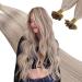 UGEAT Keratin Bondings Ashblond Highlight Hair Waring Real Hair Extensions Brazilian Blonde Blond Extensions U Tip Extensions 40cm 50 grams 50 pcs 16 inch 2.U Tip #18p613
