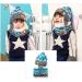 DORRISO Kids Caps Scarf Set - Knitted Warm Beanie Hat & Scarf for Newborn Baby Boys & Girls in Blue - Buy Online on GoSupps.com