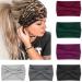 VENUSTE Wide Headbands for Women's Hair Solid Fashion Knotted Head Bands for Adult Women Hair Accessories 6PCS Multi Color