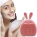 Silicone Facial Cleansing Brush - Soft Silicone Face Scrubber Face Exfoliator Brush | Face Cleanser Brush Cute Rabbit Ears Shape Face Brushes Handheld Face Exfoliator Brush for Sensitive Coatuiyo - Buy Online on GoSupps.com