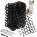 OCEANPAX 8.47 X 6.3 Inch Cat Repellent Mat with Plastic Spikes Cat Mats for Cats Pest Strips from Digging 12 Pack Include 6 Staples and 6 Zip Ties