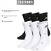 adidas Originals Unisex Trefoil Crew Socks 6-Pack - White/Black - Large - Buy Online on GoSupps.com
