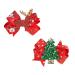 5 Pcs Christmas Sequins Alligator Clips | Girls Hair Bows Barrettes | Santa, Christmas Tree & Elk Styles - Buy Online on GoSupps.com