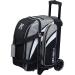 KR Strikeforce Cruiser Double Roller Bowling Bag - With Deluxe 4.5" Smooth Kruze urethane wheels for an ultra smooth quiet ride Stone/White/Black