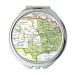 Mirror Compact Mirror Map Wallpaper map germany pocket mirror portable mirror