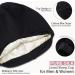 100% Mulberry Silk Lined Sleep Cap - Pure Silk Bonnet for Curly Hair - Black - Buy Online on GoSupps.com