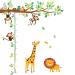 DECOWALL DW-1402 Little Monkeys Tree and Animals Height Chart Kids Wall Stickers Wall Decals Peel and Stick Removable Wall Stickers for Kids Nursery Bedroom Living Room Animal Height Chart