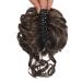 Light Brown Claw Clip Messy Bun Hairpiece | Wavy Curly Chignon Updo | Synthetic Hair Ponytail for Women - Buy Online on GoSupps.com