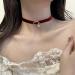 VSILAY Vintage Choker Necklace | Black & Wine Red Fashionable Collarbone Chain | Versatile Jewelry for Dates Parties & Everyday Wear - Buy Online on GoSupps.com