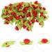COHEALI 500pcs Small Shape Patches Bag Leaves Scarf Headdress with Diy Dress Heads Crafts Flowers Floral Red 3.00X2.00X1.80CM - Buy Online on GoSupps.com