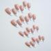French Tip Press on Nails - Short pointed tip Press On Nails with Nail Tips White edged Naked color almond shaped Design press on nails Acrylic False Nails Cute Artificial Nails - Buy Online on GoSupps.com