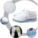 ZHENSI Unisex Leather Bowling Shoes | Anti-Slip Breathable Design | Kids & Adults | White - Size 9.5 - Buy Online on GoSupps.com