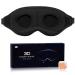 Sleep Eye Mask for Women Men  Night Sleep Mask  3D Light Blocking Blindfold  Contoured Sleep Mask with Adjustable Strap  Comfort Eye Cover for Travel Yoga Nap (Black)