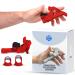 PIP Extension Orthosis Made in USA by OrthoPress | Finger Straightener Splint For Bent Fingers Flexion Contractures | Adjustable Joint Stretcher Device | Large/Red Large Red