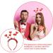 Luxshiny Glitter Heart Headband Red Heart Headband Cupid Hair Accessories for Party Festival Banquet Cosplay Alien Headdress Sequin Hair Hoop - Buy Online on GoSupps.com