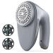 Fabric Shaver Lint Remover - Fabric Defuzzer Electric Lint Fuzz Pills Remover with Quandruple Protection & 2 Replaceable 6-Leaf Blades Sweater Defuzzer Remove Pilling (Color : Gray)