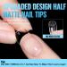 Tomicca 240 Pieces Short Square Gel Nail Tips - Full Cover Artificial Nails for DIY Nail Art & Nail Studios - 15 Sizes Half Matte Tips - Buy Online on GoSupps.com