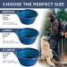 Bonza Large Collapsible Dog Bowl 1000 mL - Sturdy Reinforced Rim - Navy Blue | Includes Carabiner & Water Bottle Holder Keychain - Buy Online on GoSupps.com