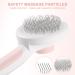 AUBERRY Self Cleaning Slicker Brush for Long & Short Hair Pets - Removes Loose Undercoat, Mats, Tangles - Skin Friendly - Dog & Cat Grooming Brush (Pink) - Buy Online on GoSupps.com