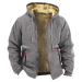 Hanxiulin fleece jacket plush jacket cuddly jacket hiking jacket men winter color variants transition jacket windproof warm cuddly winter coat men dark gray l