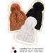 XIAOHAWANG Winter Baby Knit Hat for Boys & Girls | Infant Toddler Pompom Cap 0-3 Years | 6-12 Months White+Black+Caramel - Buy Online on GoSupps.com