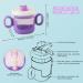 Nohlerlife Baby Training Cup with Lid and Straw - 300ml Purple Sippy Cup | Spill-Proof, Leak-Proof Soft Silicone Spout Cup - Buy Online on GoSupps.com