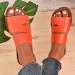 Joberio Women's Flat Summer Sandals - Open Toe Leisure Shoes Size 38 EU Stylish & Comfortable for Outings Swimming & Shopping - Vibrant Orange - Buy Online on GoSupps.com