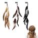 3Pcs Feather Hair Clips Handmade Boho Hair Extensions with Clip Comb Bohemian Hippie Hairpin Feather Indian Tassel Hemp Rope Festival Headwear Cosplay Headdress Accessories (Multicolor #01)