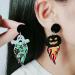 Feyley Halloween Cartoon Acrylic Earrings - Ghost Pumpkin Skull Dangle Jewelry Gift for Women & Girls | International Shipping - Buy Online on GoSupps.com