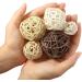 Wicker Rattan Balls Decorative Orbs for Centerpiece Vase Fillers - 36 Pcs in 4 Sizes (White, Wood Color, Light Tan, Coffee) - Ideal for Spring, Summer Craft, Wedding, Party Decor - Buy Online on GoSupps.com
