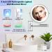 ALHAKIN Rechargeable Lighted 10x Magnifying Makeup Mirror with Dimmable LED Lights - Wall Mounted Double-Sided Extended Mirror for Bathroom Shaving Chrome - Buy Online on GoSupps.com