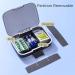 Restree Portable Pill Organizer - Moisture-Proof Travel Case for Vitamins, Medicine, Supplements - Extra Large 9 Compartments (Black) - Buy Online on GoSupps.com
