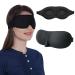 BE SAFE Forever Silk Sleeping Face Eye Mask Blind Fold Cover for Travel/Sleep for Men/Women Unisex EYE-Black-006