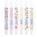 Smlpuame baby pacifier chain girl 6 pieces bpa-free pacifier band fabric girl pacifier chain nuckel chain fit most pacifiers and bite toys dummy clips for baby birth gift (fruit) fruit & flower